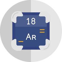 argon plat échelle icône vecteur