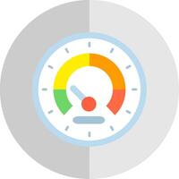 compteur de vitesse plat échelle icône vecteur