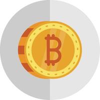 bitcoin plat échelle icône vecteur
