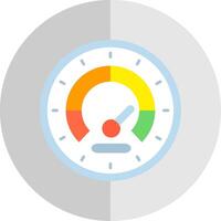 compteur de vitesse plat échelle icône vecteur