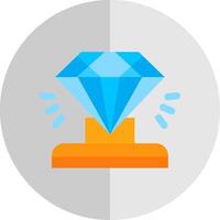 diamant plat échelle icône vecteur