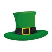 Leprechaun tophat vert accessoire icône vecteur