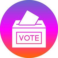 vote cabine glyphe pente cercle icône vecteur