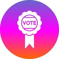 voter badge glyphe pente cercle icône vecteur