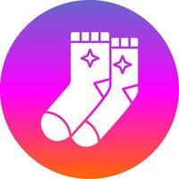 chaussettes glyphe pente cercle icône vecteur