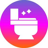 toilette glyphe pente cercle icône vecteur