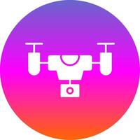 drone glyphe pente cercle icône vecteur