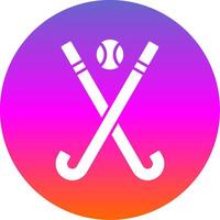 le hockey glyphe pente cercle icône vecteur