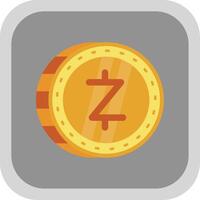 zcash plat rond coin icône vecteur