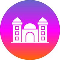 mosquée glyphe pente cercle icône vecteur