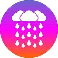 lourd pluie glyphe pente cercle icône vecteur