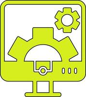 icône de vecteur de paramètres d'ordinateur