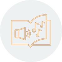 icône de vecteur de livre audio