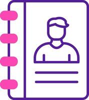 icône de vecteur de carnet de contacts