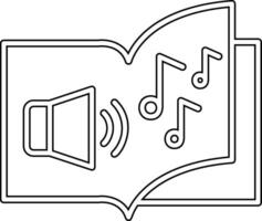 icône de vecteur de livre audio