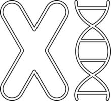 chromosome vecteur icône