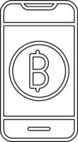 en ligne bitcoin Paiement vecteur icône