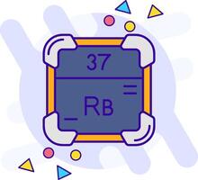 rubidium nage libre icône vecteur