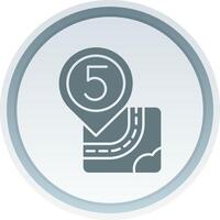 cinq solide bouton icône vecteur