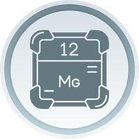 magnésium solide bouton icône vecteur