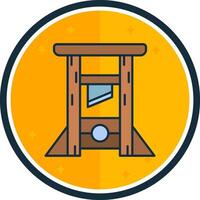 guillotine rempli verset icône vecteur