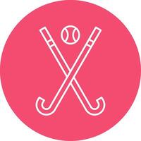 le hockey ligne cercle Couleur icône vecteur