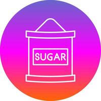 sucre sac ligne pente cercle icône vecteur