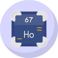 holmium glyphe plat bulle icône vecteur