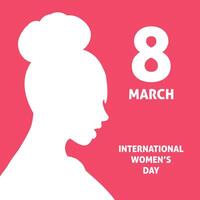 international aux femmes journée Contexte avec silhouette de femelle vecteur