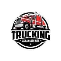 camionnage entreprise emblème logo vecteur isolé. prêt fabriqué logo modèle ensemble. meilleur pour camionnage et cargaison en relation logo