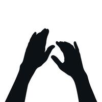 silhouette de mains sur air. Humain mains. vecteur illustration