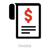 facture d'achat et facture icône concept vecteur