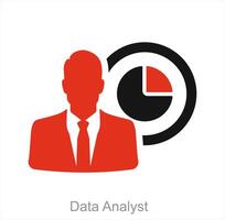 Les données analyste et affaires icône concept vecteur