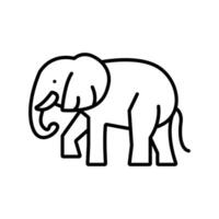 l'éléphant icône. contour icône vecteur
