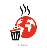 la pollution et environnement icône concept vecteur