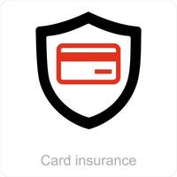 carte Assurance et crédit carte icône concept vecteur