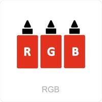 rgb et Couleur icône concept vecteur