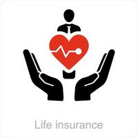 la vie Assurance et Assurance icône concept vecteur