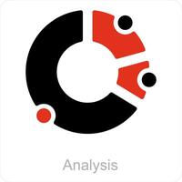 une analyse et diagramme icône concept vecteur
