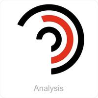 une analyse et diagramme icône concept vecteur