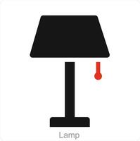 lampe et lumière icône concept vecteur