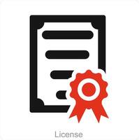 Licence et document icône concept vecteur