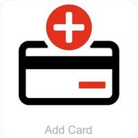 ajouter carte et crédit carte icône concept vecteur