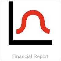 la finance rapport et bar graphique icône concept vecteur