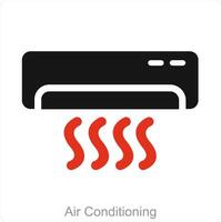 air conditionnement et ac icône concept vecteur