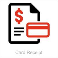 carte le reçu et crédit carte icône concept vecteur