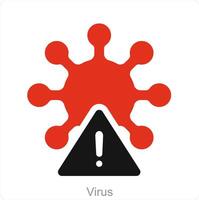 virus et punaise icône concept vecteur