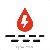 hydro Puissance et génération icône concept vecteur