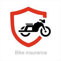 bicyclette Assurance et bicyclette icône concept vecteur