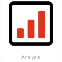 une analyse et diagramme icône concept vecteur